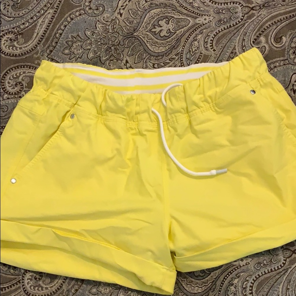 Lululemon yellow Play All Day Shorts